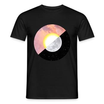 Sommer | Sonne | Mond | Sonnenuntergang - Männer T-Shirt - Schwarz - Vorne - AI Model Male 178 light (178cm)