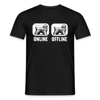 En ligne Hors ligne Bearded Collie Bearded Collie Dog - T-shirt homme - noir - Devant - AI Model Male 178 light (178cm)