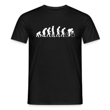 fahrrad_evolution - Men's T-Shirt - black - Front - AI Model Male 178 light (178cm)