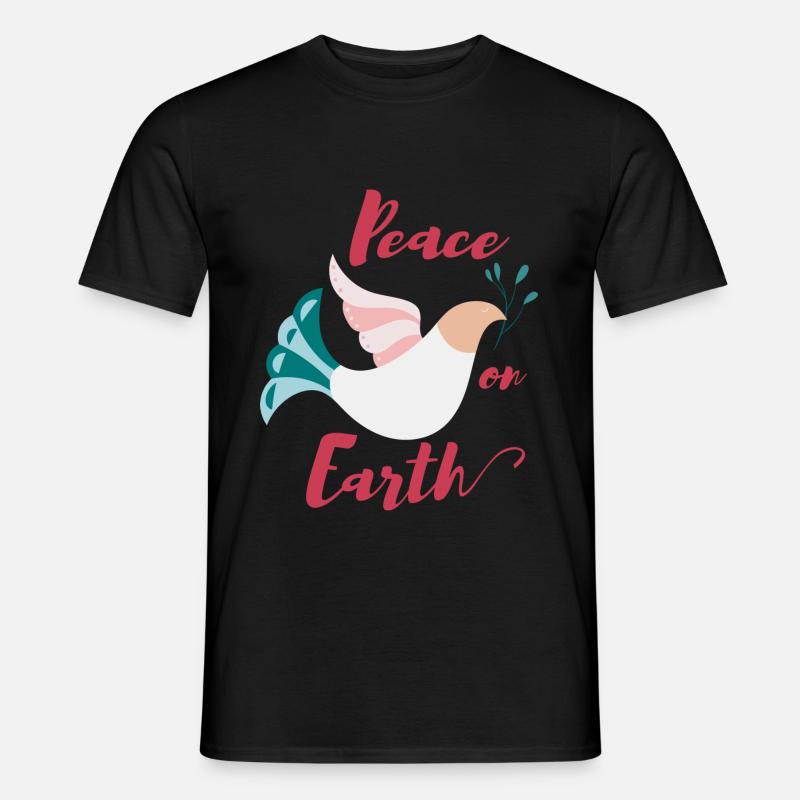 Weihnachten Taube Spruch - Männer T-Shirt - Schwarz