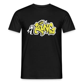 King graffiti - Men's T-Shirt - black - Front - AI Model Male 178 light (178cm)
