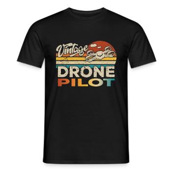 Drone Drone Drone Quadricoptère Anniversaire - T-shirt homme - noir - Devant - AI Model Male 178 light (178cm)