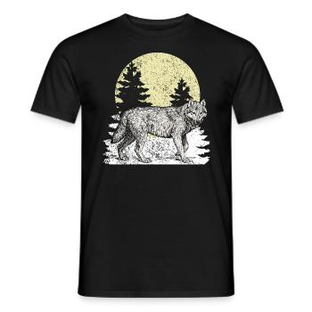 Wolf - Männer T-Shirt - Schwarz - Vorne - AI Model Male 178 light (178cm)