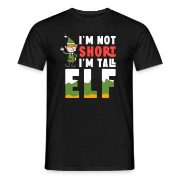 Weihnachtself - Männer T-Shirt - Schwarz - Vorne - AI Model Male 178 light (178cm)