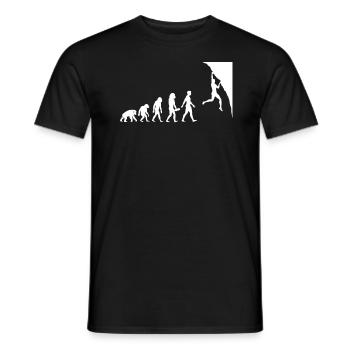 Kletterer Evolution Outfit zum klettern - Männer T-Shirt - Schwarz - Vorne - AI Model Male 178 light (178cm)