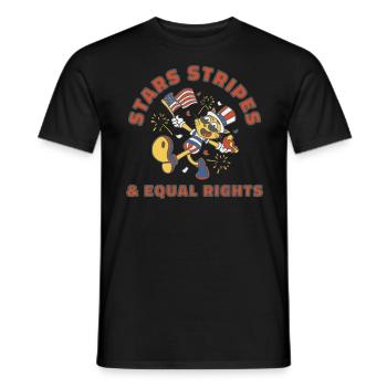 Land Of The Free Because Of The Brave - Men's T-Shirt - black - Front - AI Model Male 178 light (178cm)
