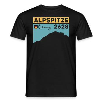 Alpspitze Höhe Hike via ferrata Nesselwang - Men's T-Shirt - black - Front - AI Model Male 178 light (178cm)