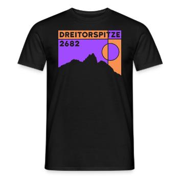Dreitorspitze Söllerpass Crossing Hiking - Men's T-Shirt - black - Front - AI Model Male 178 light (178cm)