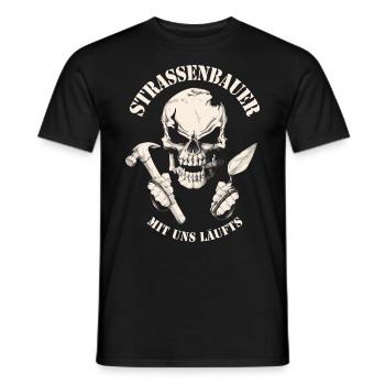 Strassenbauer - Männer T-Shirt - Schwarz - Vorne - AI Model Male 178 light (178cm)