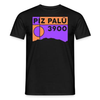 Piz Palü Bernina Wanderung Tour Bergtour Souvenir - Männer T-Shirt - Schwarz - Vorne - AI Model Male 178 light (178cm)