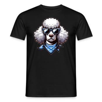 Cool Caniche Lunettes de soleil Bandana Summer Stars - T-shirt homme - noir - Devant - AI Model Male 178 light (178cm)