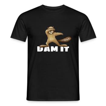 Dam it dabbender beaver dabbing cool gift - Men's T-Shirt - black - Front - AI Model Male 178 light (178cm)