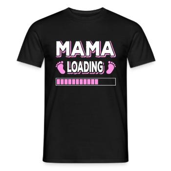 Maman Chargement Maman Mères Maman Maman Fête des mères - T-shirt homme - noir - Devant - AI Model Male 178 light (178cm)