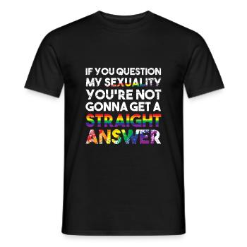 LGBTQ+ - T-shirt homme - noir - Devant - AI Model Male 178 light (178cm)