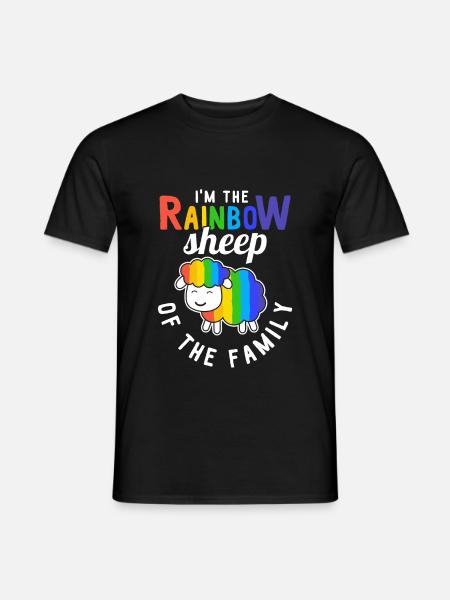 LGBT Bi CSD Rainbow Gay Pride Lesben LGBTQ Outfit - Männer T-Shirt - Schwarz