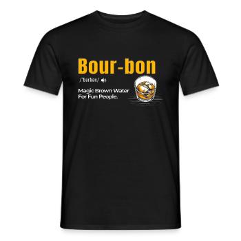 Bourbon Magic Brown water pour jokers - T-shirt homme - noir - Devant - AI Model Male 178 light (178cm)