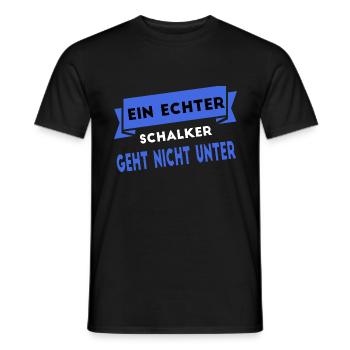 Schalker Schalke Gelsenkirchen Ruhrpott Fans - Männer T-Shirt - Schwarz - Vorne - AI Model Male 178 light (178cm)