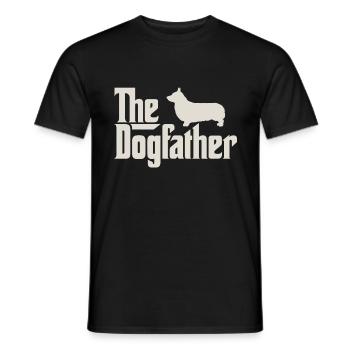 Le Dogfather - Pembroke Welsh Corgi - T-shirt homme - noir - Devant - AI Model Male 178 light (178cm)