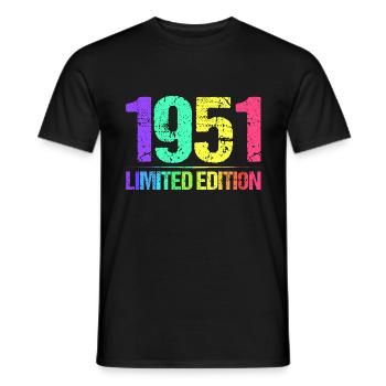1951 Limited Edition Jahrgang 51er Retro Jahrgang - Männer T-Shirt - Schwarz - Vorne - AI Model Male 178 light (178cm)