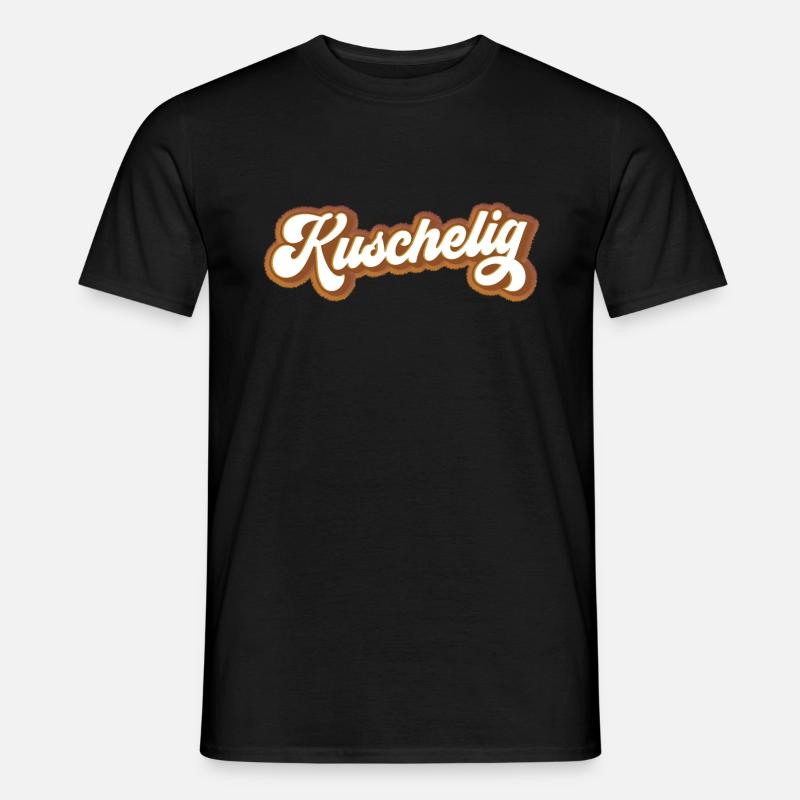 kuschelig - Männer T-Shirt - Schwarz