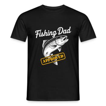 Bester Angelpapa Best Fishing Dad Approved - Männer T-Shirt - Schwarz - Vorne - AI Model Male 178 light (178cm)