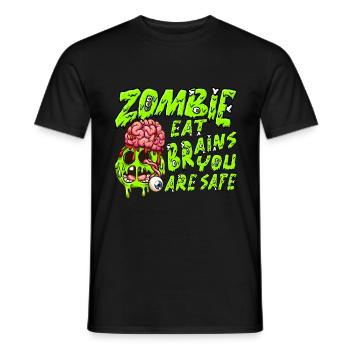 Zombie Heartbeat: Unique Design for Halloween - Männer T-Shirt - Schwarz - Vorne - AI Model Male 178 light (178cm)