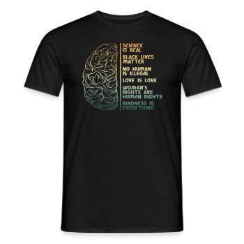 Science Vie humaine Amour Femmes Droits - T-shirt homme - noir - Devant - AI Model Male 178 light (178cm)