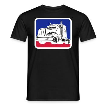 LKW Truck Lastkraftwagen Logo | Farben änderbar - Männer T-Shirt - Schwarz - Vorne - AI Model Male 178 light (178cm)