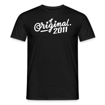 Original 2011 Birthday Gift - Vintage 2011 - Men's T-Shirt - black - Front - AI Model Male 178 light (178cm)