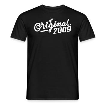 Original 2009 Birthday Gift - Vintage 2009 - Men's T-Shirt - black - Front - AI Model Male 178 light (178cm)