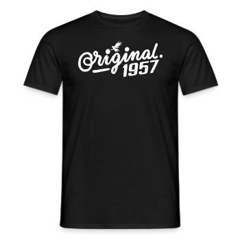 Cadeau d’anniversaire original 1957 - Vintage 1957 - T-shirt homme - noir - Devant - AI Model Male 178 light (178cm)