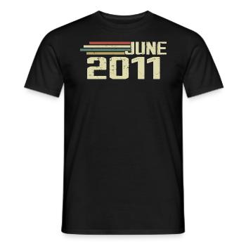 Juin 2011 Anniversaire Juin 2011 Juin 2011 Anniversaire - T-shirt homme - noir - Devant - AI Model Male 178 light (178cm)