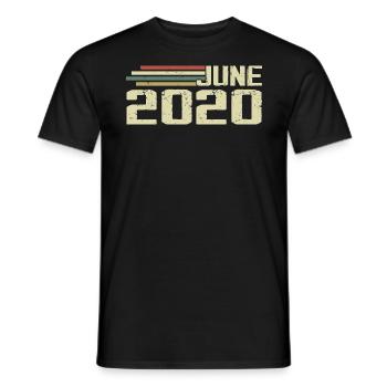 Juni 2020 Jahrestag Juni 2020 Juni 2020 Geburtstag - Männer T-Shirt - Schwarz - Vorne - AI Model Male 178 light (178cm)
