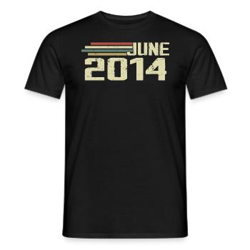 Juin 2014 Anniversaire Juin 2014 Juin 2014 Anniversaire - T-shirt homme - noir - Devant - AI Model Male 178 light (178cm)