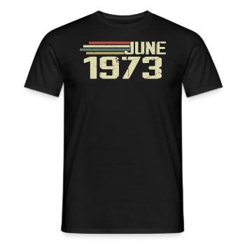 Juni 1973 Jahrestag Juni 1973 Juni 1973 Geburtstag - Männer T-Shirt - Schwarz - Vorne - AI Model Male 178 light (178cm)