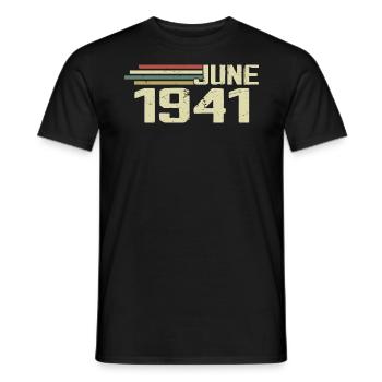 Juni 1941 Jahrestag Juni 1941 Juni 1941 Geburtstag - Männer T-Shirt - Schwarz - Vorne - AI Model Male 178 light (178cm)