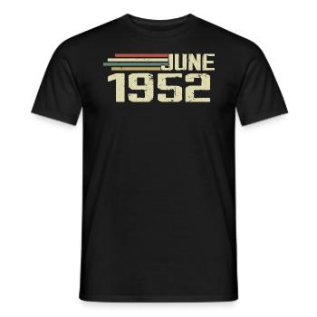 Juni 1952 Jahrestag Juni 1952 Juni 1952 Geburtstag - Männer T-Shirt - Schwarz - Vorne - AI Model Male 178 light (178cm)