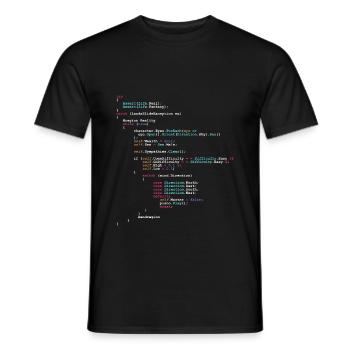 Codage de code drôle programmeur de cadeaux - T-shirt homme - noir - Devant - AI Model Male 178 light (178cm)