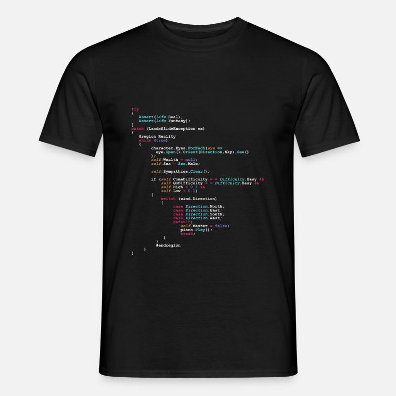 Codage de code drôle programmeur de cadeaux - T-shirt homme - noir