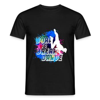 Breakdance kid boy breakdancer gift Cool - Men's T-Shirt - black - Front - AI Model Male 178 light (178cm)