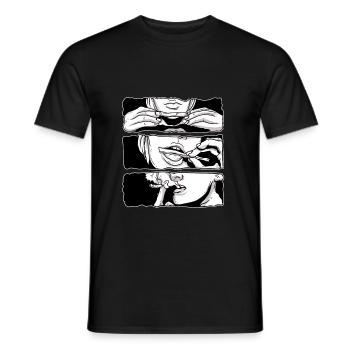Weed Smoking Cannabis Marijuana Enthusiast Pot - Men's T-Shirt - black - Front - AI Model Male 178 light (178cm)