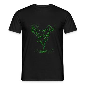 Vintage Breakdancing Bboying Kids No1 Dance - Men's T-Shirt - black - Front - AI Model Male 178 light (178cm)