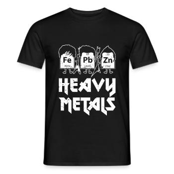 Heavy Metals Chemistry Heavy Metals Music Geek - Men's T-Shirt - black - Front - AI Model Male 178 light (178cm)