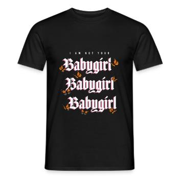 Not your Babygirl Butterfly Schmetterling Grunge - Männer T-Shirt - Schwarz - Vorne - AI Model Male 178 light (178cm)