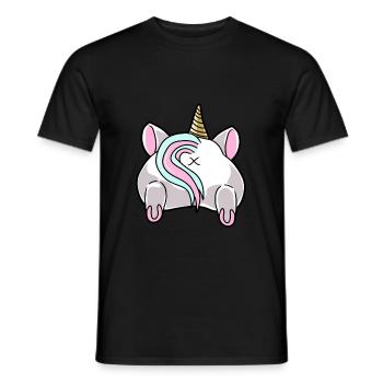 Einhorn Hintern Magische Einhorn Liebhaber - Männer T-Shirt - Schwarz - Vorne - AI Model Male 178 light (178cm)