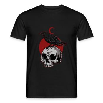 Raven Bird Blackbird Birdwatching Crow Goth Style - Männer T-Shirt - Schwarz - Vorne - AI Model Male 178 light (178cm)