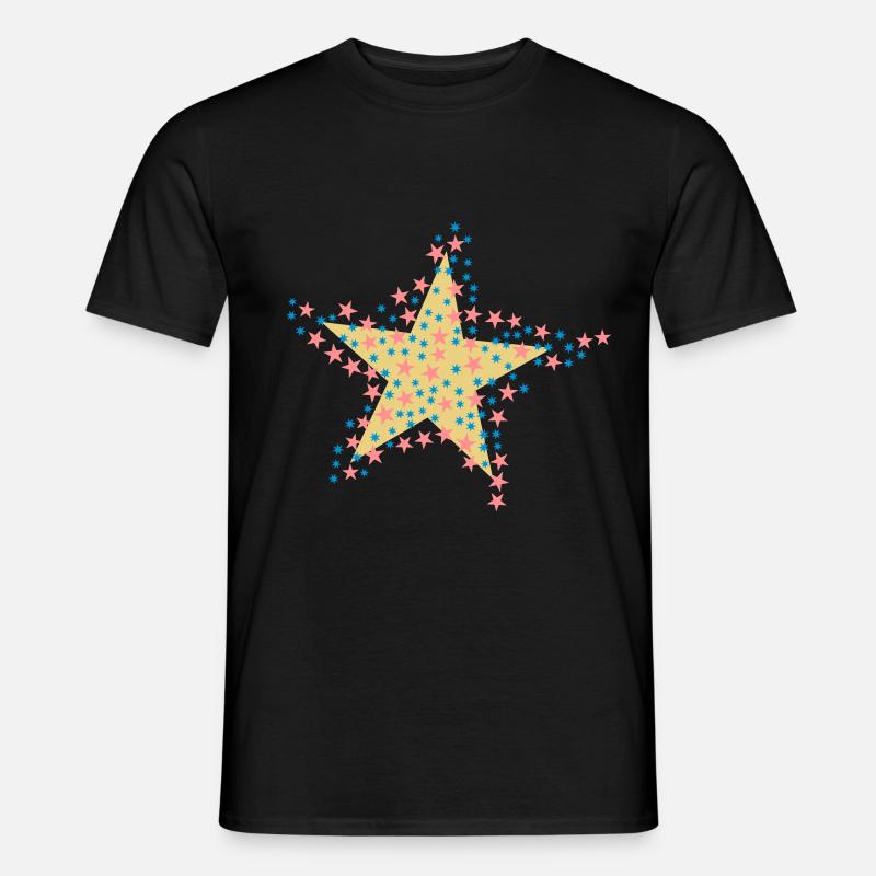 Stern - Männer T-Shirt - Schwarz
