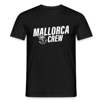 Mallorca équipage ancre palmier coeur amour - T-shirt homme - noir - Devant - AI Model Male 178 light (178cm)