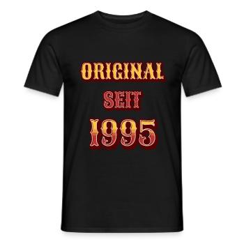 ORIGINAL SEIT 1995 - Männer T-Shirt - Schwarz - Vorne - AI Model Male 178 light (178cm)