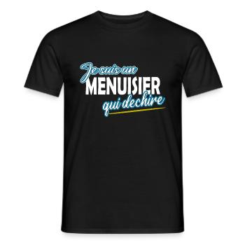 Menuisier - T-shirt homme - noir - Devant - AI Model Male 178 light (178cm)